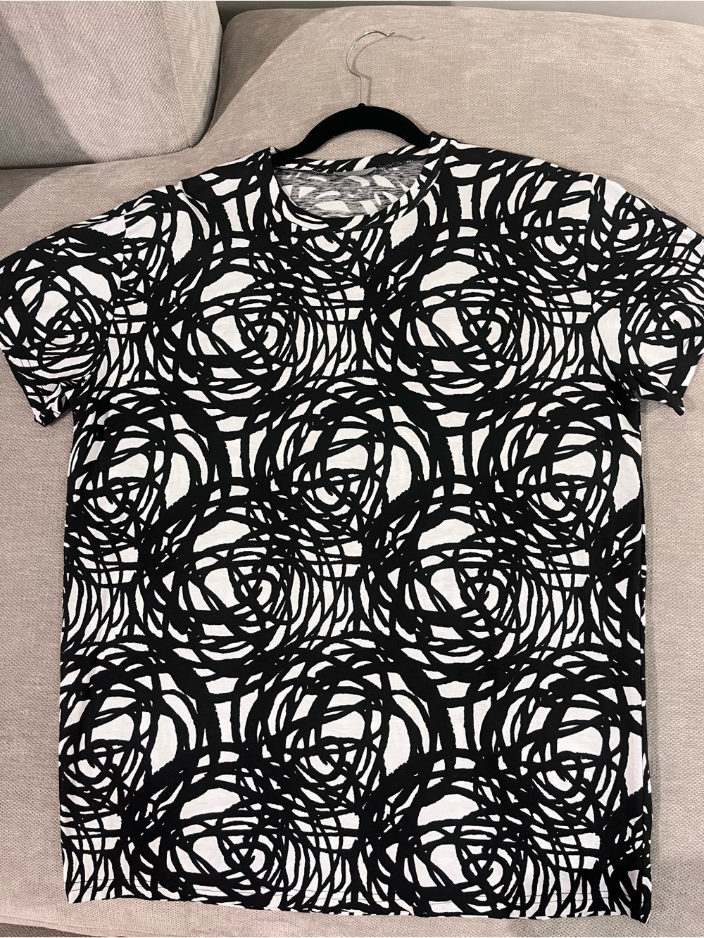 FW2014 Dior Scribble Print Crew Neck T-Shirt